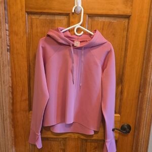 Women's Dusty Rose Hooded Pullover Sweatshirt By Calia Size M